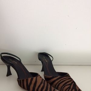 Vintage Kate Spade pony hair sling backs / sz 7